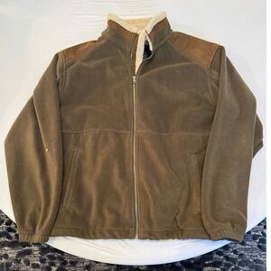 TAG Safari Fleece Jacket Sherpa Collar Full Zip‎ Brown Outdoors L